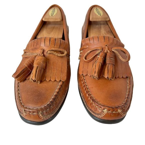 JOHNSTON & MURPHY Passport Tassel Loafers in Brown Men's 10M  Y-04 - Picture 4 of 14
